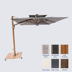 WESUNNY Outdoor offset hanging garden Umbrella Solar LED