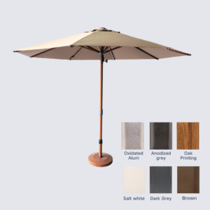 Fengming I Solar Led Light Patio Umbrella with air spring system